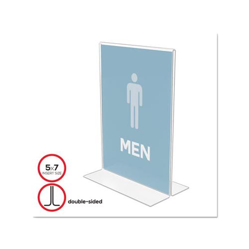 Classic Image Double-sided Sign Holder, 5 X 7 Insert, Clear