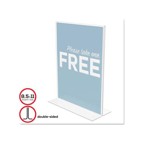 Classic Image Double-sided Sign Holder, 8 1-2 X 11 Insert, Clear
