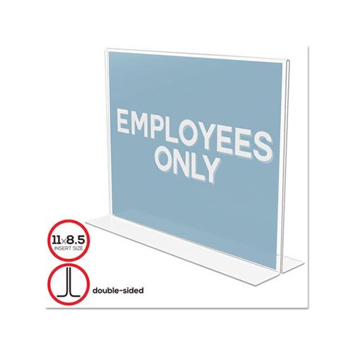 Classic Image Double-sided Sign Holder, 11 X 8 1-2 Insert, Clear