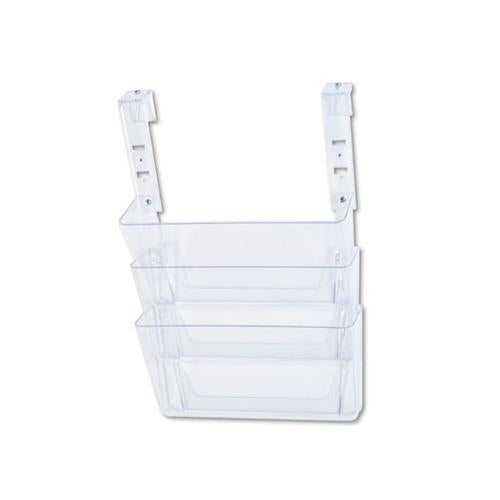 Docupocket Three-pocket File Set For Partition Walls, Letter, 13 X 7 X 4, Clear