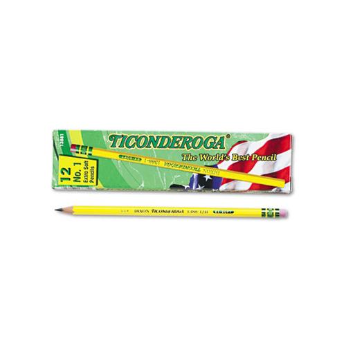Pencils, B (#1), Black Lead, Yellow Barrel, Dozen