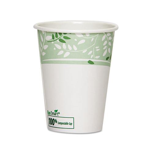 Pla Hot Cups, Paper W-pla Lining, Viridian, 12oz, 1000-carton