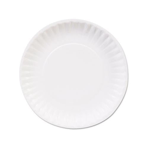 Clay Coated Paper Plates, 6", White, 100-pack, 12 Packs-carton