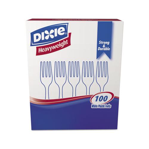 Plastic Cutlery, Heavyweight Forks, White, 1,000-carton