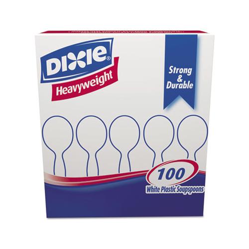 Plastic Cutlery, Heavyweight Soup Spoons, White, 1,000-carton