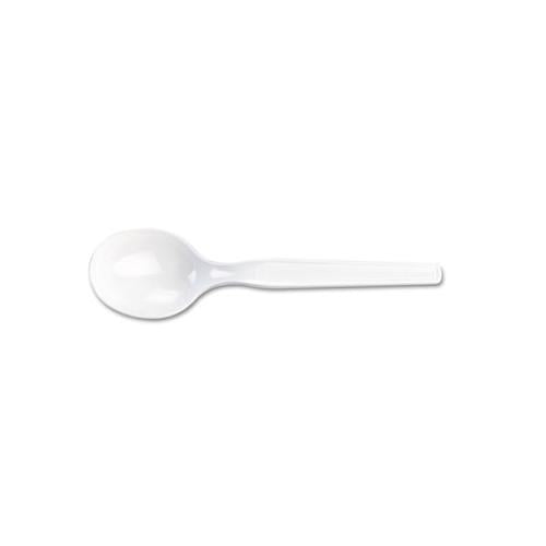 Plastic Cutlery, Heavy Mediumweight Soup Spoon, 100-box
