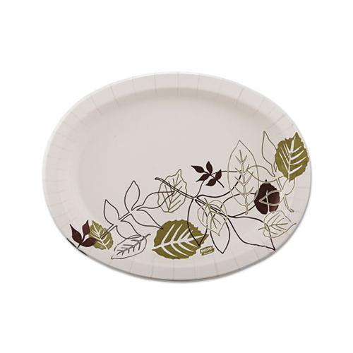 Pathways Heavyweight Oval Platters, 8 1-2 X 11, Green-burgundy, 125-pack