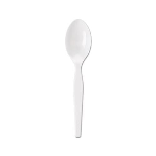 Individually Wrapped Polystyrene Cutlery, Teaspoons, White, 1,000-carton