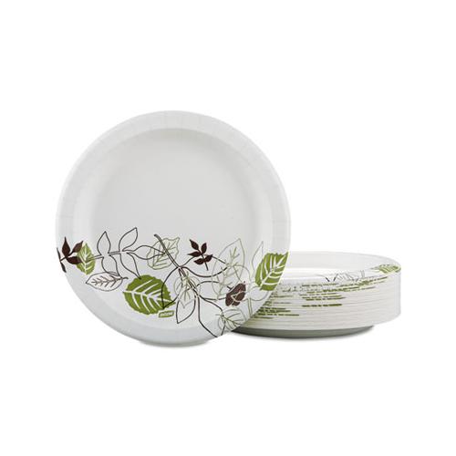 Pathways Soak-proof Shield Mediumweight Paper Plates, Dispenser Bx, 8.5", 300-pk