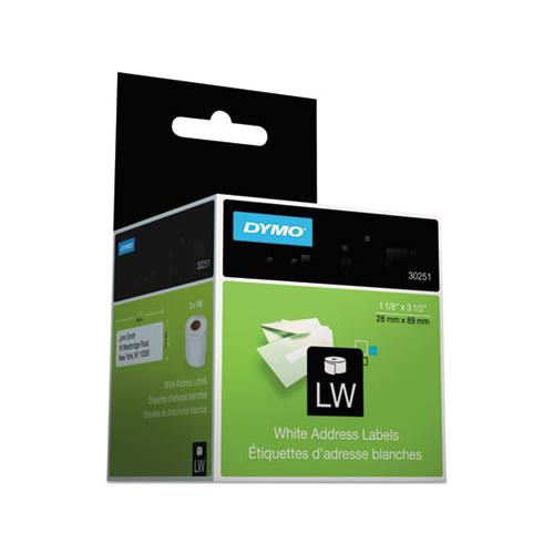 Labelwriter Address Labels, 1.12" X 3.5", White, 130 Labels-roll, 2 Rolls-pack