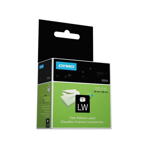 Labelwriter Address Labels, 1.12" X 3.5", Clear, 130 Labels-roll