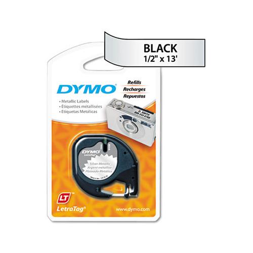 Letratag Metallic Label Tape Cassette, 0.5" X 13 Ft, Silver