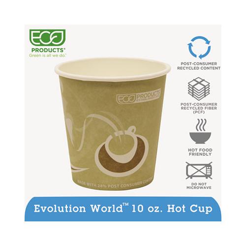 Evolution World 24% Recycled Content Hot Cups Convenience Pack - 10oz., 50-pk