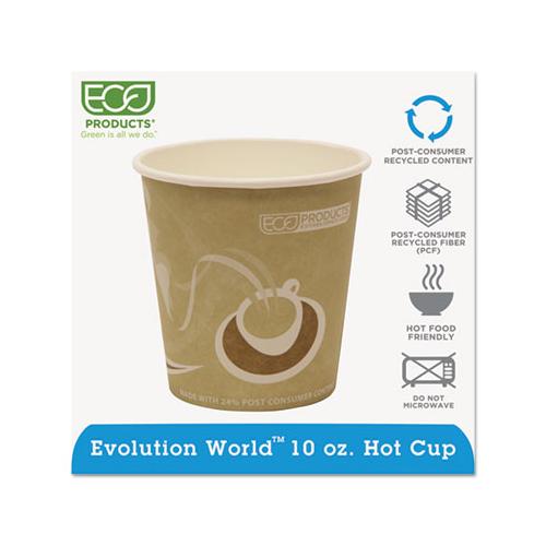 Evolution World 24% Recycled Content Hot Cups - 10oz., 50-pk, 20 Pk-ct