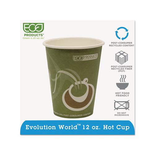 Evolution World 24% Recycled Content Hot Cups - 12oz., 50-pk, 20 Pk-ct