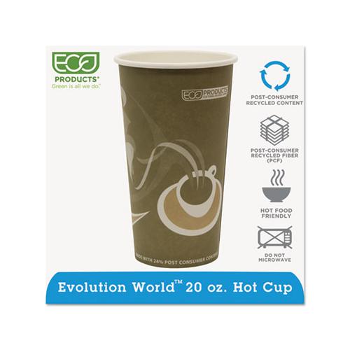 Evolution World 24% Recycled Content Hot Cups - 20oz., 50-pk, 20 Pk-ct