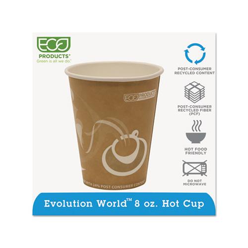 Evolution World 24% Recycled Content Hot Cups - 8oz., 50-pk, 20 Pk-ct