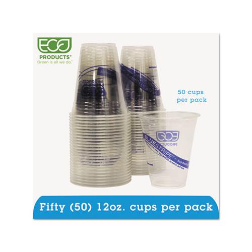Bluestripe 25% Recycled Content Cold Cups Convenience Pack, 12 Oz, 50-pk