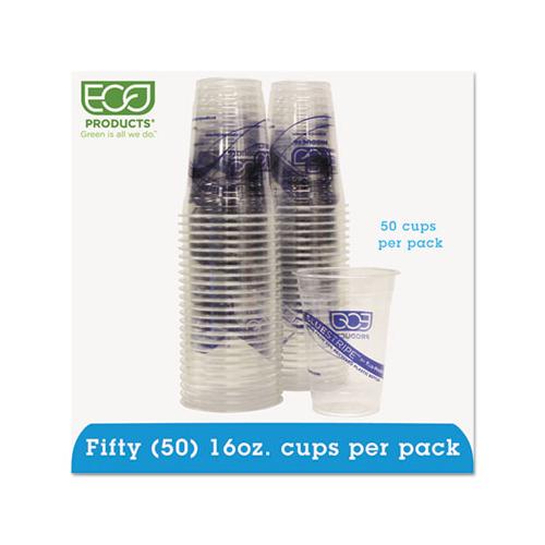 Bluestripe 25% Recycled Content Cold Cups Convenience Pack, 16 Oz, 50-pk