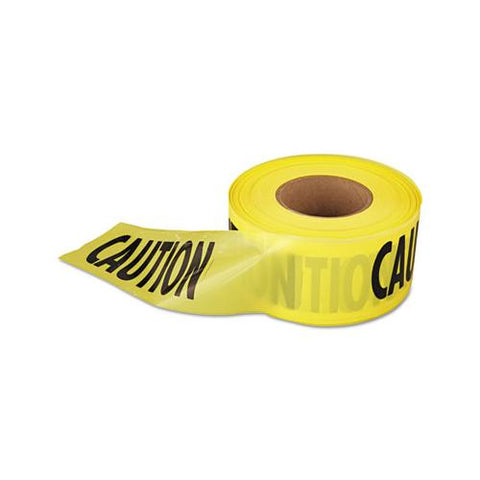 "caution" Barricade Tape, 3" X 1,000 Ft., Yellow-black