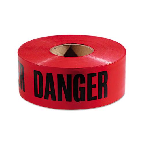 Danger Barricade Tape, 3" X 1000 Ft, Red-black, 8 Rolls-carton