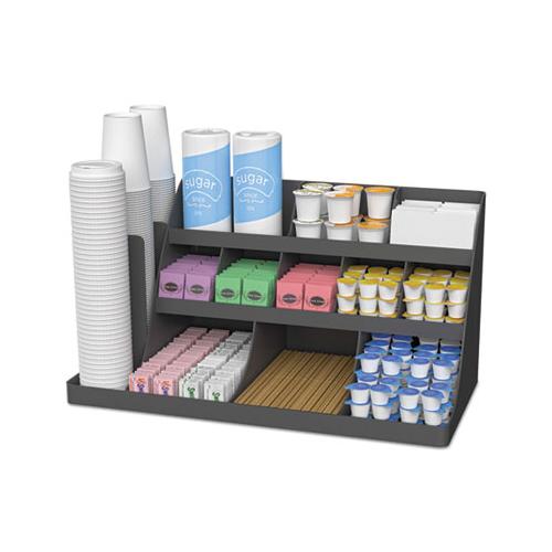 Extra Large Coffee Condiment And Accessory Organizer,24 X 11 4-5 X 12 1-2, Black