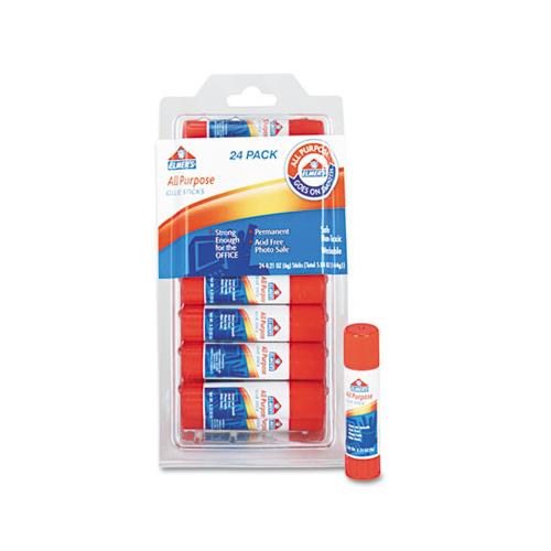 Disappearing Glue Stick, 0.21 Oz, Applies White, Dries Clear, 24-pack