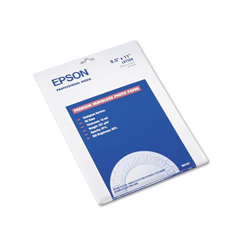 Premium Photo Paper, 10.4 Mil, 8.5 X 11, Semi-gloss White, 20-pack
