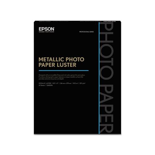 Professional Media Metallic Luster Photo Paper, 10.5 Mil, 8.5 X 11, White, 25-pack