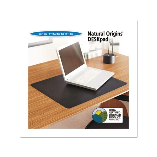 Natural Origins Desk Pad, 38 X 24, Matte, Black