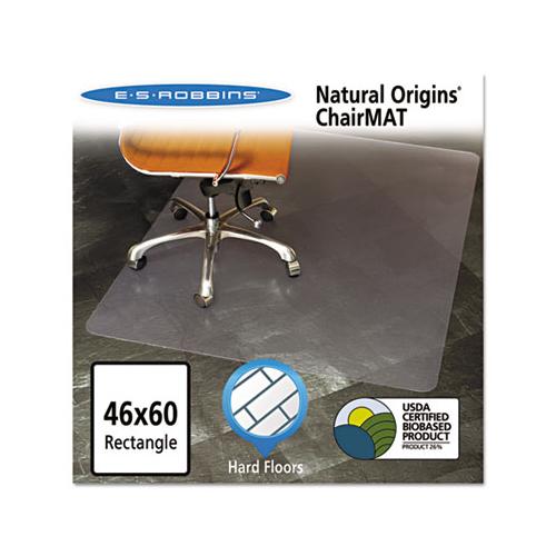 Natural Origins Chair Mat For Hard Floors, 46 X 60, Clear