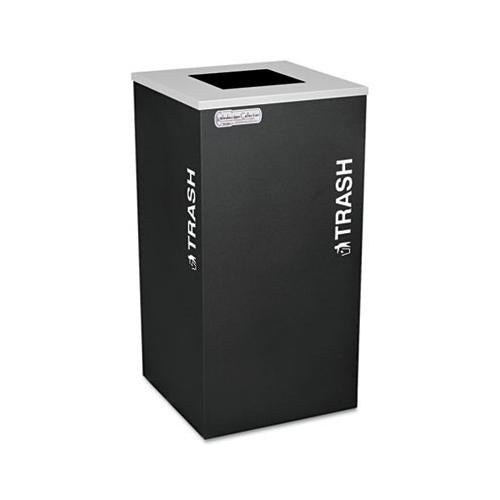 Kaleidoscope Collection Trash Receptacle, 24 Gal, Black
