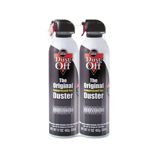 Disposable Compressed Air Duster, 17 Oz Cans, 2-pack