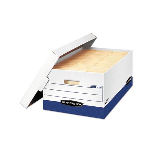 Presto Heavy-duty Storage Boxes, Legal Files, 16" X 10.38", White-blue, 12-carton