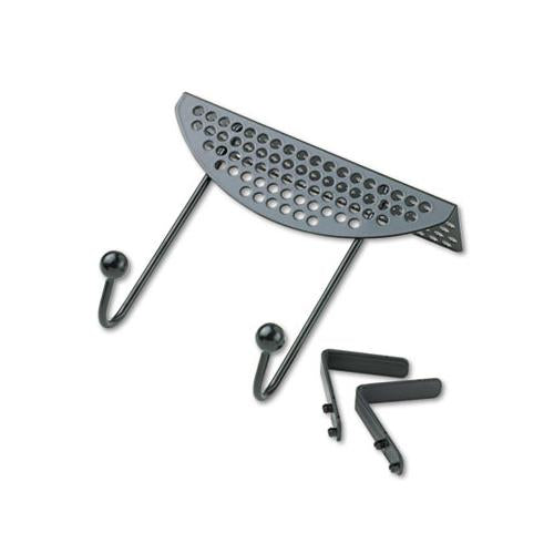Perf-ect Partition Additions Double-garment Hook, 7 X 4 1-8 X 6 1-16, Black
