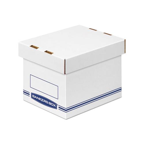 Organizer Storage Boxes, Small, 6.25" X 8.13" X 6.5", White-blue, 12-carton