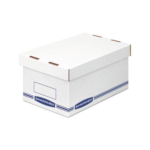 Organizer Storage Boxes, Medium, 8.25" X 12.88" X 6.5", White-blue, 12-carton