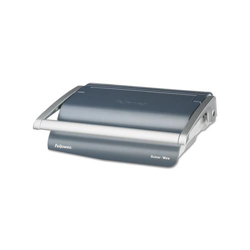 Quasar Manual Wire Binding Machine, 18 1-8 X 15 3-8 X 5 1-8, Metallic Gray