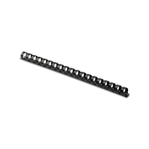 Plastic Comb Bindings, 3-8" Diameter, 55 Sheet Capacity, Black, 25 Combs-pack