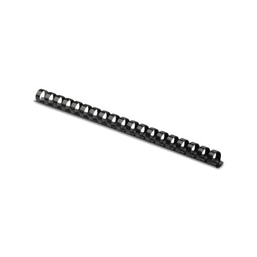 Plastic Comb Bindings, 3-8" Diameter, 55 Sheet Capacity, Black, 100 Combs-pack