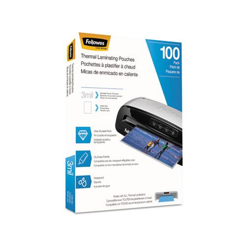 Laminating Pouches, 3 Mil, 9" X 11.5", Gloss Clear, 100-pack