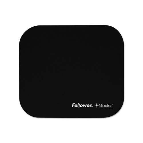 Mouse Pad W-microban, Nonskid Base, 9 X 8, Black