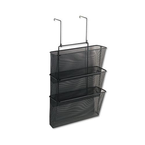 Mesh Partition Additions Three-file Pocket Organizer, 12 5-8 X 16 3-4, Black