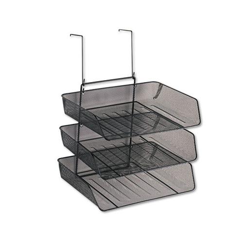 Mesh Partition Additions Three-tray Organizer, 11 1-8 X 14 X 14 3-4, Black