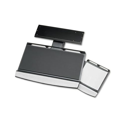 Office Suites Adjustable Keyboard Manager, 21.25w X 10d, Black-silver