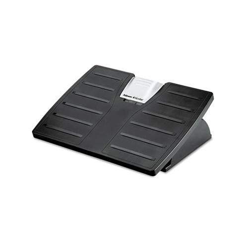 Adjustable Locking Footrest With Microban, 17.5w X 13.13d X 5.63, Black-silver