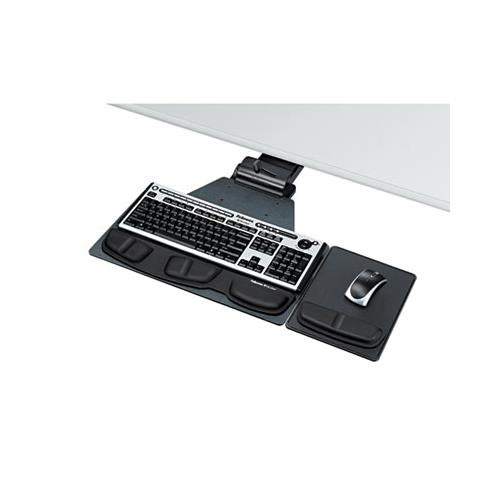 Professional Corner Executive Keyboard Tray, 19w X 14.75d, Black
