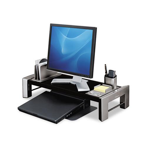 Professional Series Flat Panel Workstation, 25 7-8 X 11 1-2 X 4 1-2,black-silver