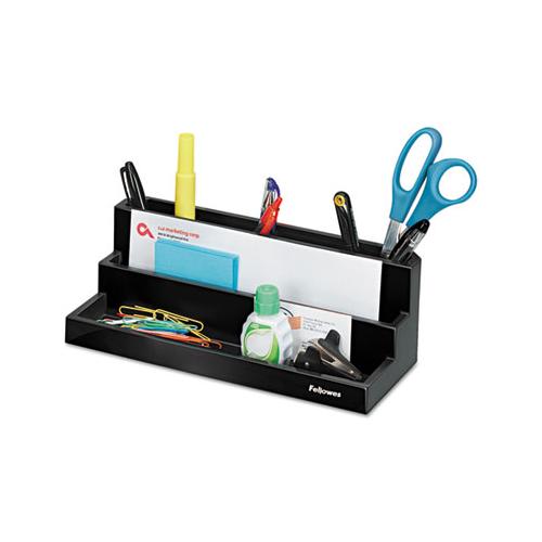 Designer Suites Desktop Organizer, 11 1-8 X 5 X 3 7-8, Black Pearl