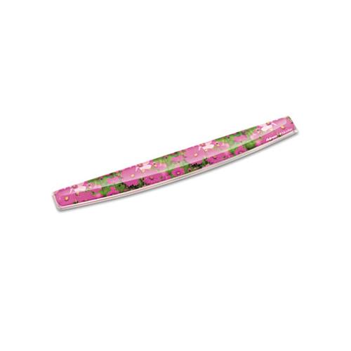 Gel Keyboard Wrist Rest W-microban Protection, 18 9-16 X 2 5-16, Pink Flowers